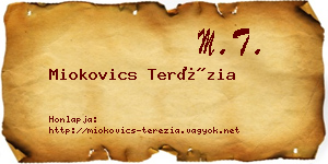 Miokovics Terézia névjegykártya