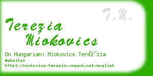 terezia miokovics business card